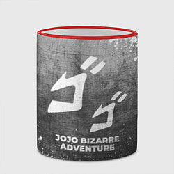 Кружка 3D JoJo Bizarre Adventure - grey gradient, цвет: 3D-красный кант — фото 2