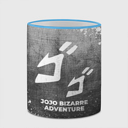 Кружка 3D JoJo Bizarre Adventure - grey gradient, цвет: 3D-небесно-голубой кант — фото 2