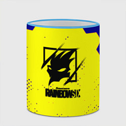 Кружка 3D Rainbow six hexagon steel, цвет: 3D-небесно-голубой кант — фото 2