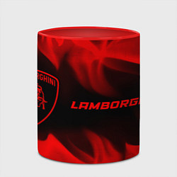 Кружка 3D Lamborghini - red gradient по-горизонтали, цвет: 3D-белый + красный — фото 2