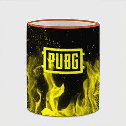 Кружка 3D PUBG fire yellow, цвет: 3D-оранжевый кант — фото 2