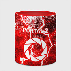 Кружка 3D Portal брызги красок шторм, цвет: 3D-белый + красный — фото 2