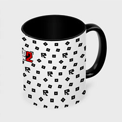 Кружка 3D Red Dead Redemption 2 pattern, цвет: 3D-белый + черный