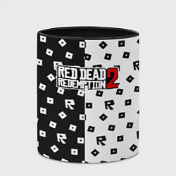 Кружка 3D Red Dead Redemption 2 pattern, цвет: 3D-белый + черный — фото 2