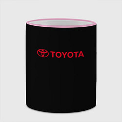 Кружка 3D Toyota red logo auto, цвет: 3D-розовый кант — фото 2