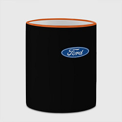 Кружка 3D FORD logo auto, цвет: 3D-оранжевый кант — фото 2