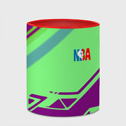 Кружка 3D NBA geometry sport, цвет: 3D-белый + красный — фото 2