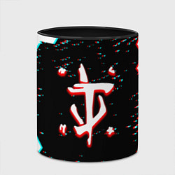 Кружка 3D Doom hexagon glitch color, цвет: 3D-белый + черный — фото 2