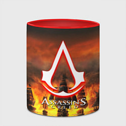 Кружка 3D Assassins Creed корабли, цвет: 3D-белый + красный — фото 2