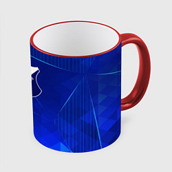Кружка 3D Hoffenheim blue poly, цвет: 3D-красный кант
