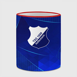 Кружка 3D Hoffenheim blue poly, цвет: 3D-красный кант — фото 2