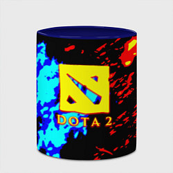 Кружка 3D Dota 2 огненный стиль, цвет: 3D-белый + синий — фото 2