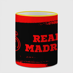 Кружка 3D Real Madrid - red gradient по-горизонтали, цвет: 3D-желтый кант — фото 2