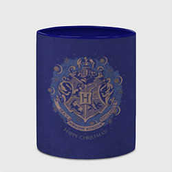 Кружка 3D Happy Christmas - Hogwarts, цвет: 3D-белый + синий — фото 2