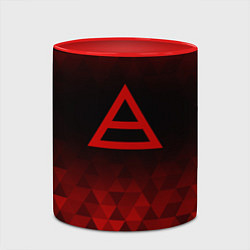 Кружка 3D Thirty Seconds to Mars red poly, цвет: 3D-белый + красный — фото 2