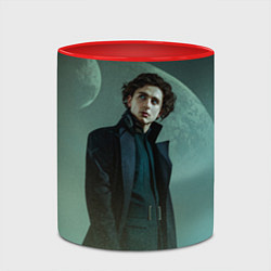 Кружка 3D Timothee Chalamet in the desert, цвет: 3D-белый + красный — фото 2