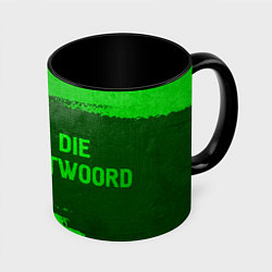 Кружка 3D Die Antwoord - green gradient по-горизонтали, цвет: 3D-белый + черный