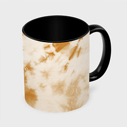 Кружка 3D Коричневый тай дай, цвет: 3D-белый + черный
