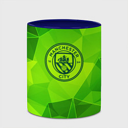 Кружка 3D Manchester City green poly, цвет: 3D-белый + синий — фото 2