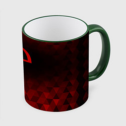 Кружка 3D Evanescence red poly, цвет: 3D-зеленый кант