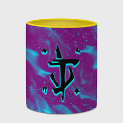 Кружка 3D Doom neon flame, цвет: 3D-белый + желтый — фото 2