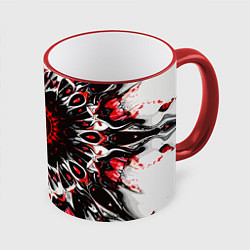 Кружка 3D Красная сюрреалистичная абстракция, цвет: 3D-красный кант