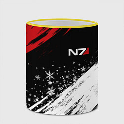 Кружка 3D Mass Effect - Merry Christmas, цвет: 3D-желтый кант — фото 2