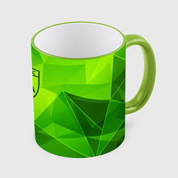 Кружка 3D AEK Athens green poly, цвет: 3D-светло-зеленый кант