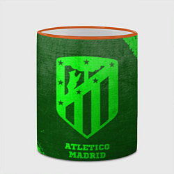 Кружка 3D Atletico Madrid - green gradient, цвет: 3D-оранжевый кант — фото 2