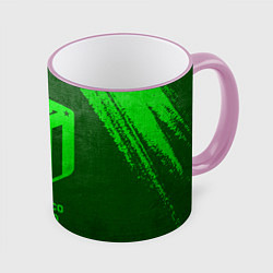 Кружка 3D Atletico Madrid - green gradient, цвет: 3D-розовый кант