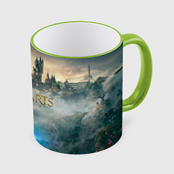 Кружка 3D Герой Hogwarts legacy, цвет: 3D-светло-зеленый кант