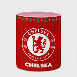 Кружка 3D Chelsea new year, цвет: 3D-белый + розовый — фото 2