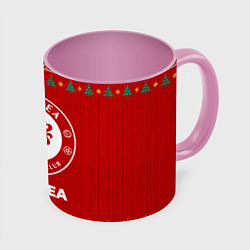 Кружка 3D Chelsea new year, цвет: 3D-белый + розовый