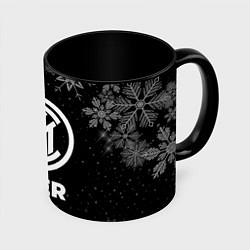 Кружка 3D Снежный Inter, цвет: 3D-белый + черный