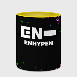 Кружка 3D Enhypen конфети, цвет: 3D-белый + желтый — фото 2