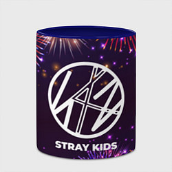 Кружка 3D Праздничный Stray Kids, цвет: 3D-белый + синий — фото 2