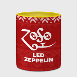 Кружка 3D Новогодний Led Zeppelin, цвет: 3D-белый + желтый — фото 2