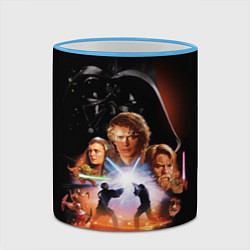 Кружка 3D Звездные войны - Месть ситхов, цвет: 3D-небесно-голубой кант — фото 2