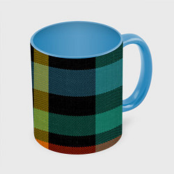 Кружка 3D Вечер у камина, цвет: 3D-белый + небесно-голубой