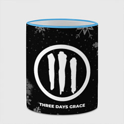 Кружка 3D Снежный Three Days Grace, цвет: 3D-небесно-голубой кант — фото 2