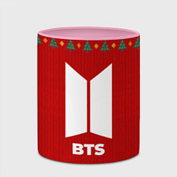 Кружка 3D BTS new year, цвет: 3D-белый + розовый — фото 2