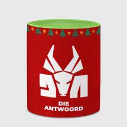 Кружка 3D Die Antwoord new year, цвет: 3D-белый + светло-зеленый — фото 2