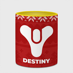 Кружка 3D Новогодний Destiny, цвет: 3D-белый + желтый — фото 2