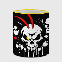 Кружка 3D Арт череп самурая, цвет: 3D-желтый кант — фото 2