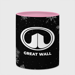 Кружка 3D Снежный Great Wall, цвет: 3D-белый + розовый — фото 2
