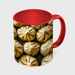 Кружка 3D Хинкали, цвет: 3D-белый + красный