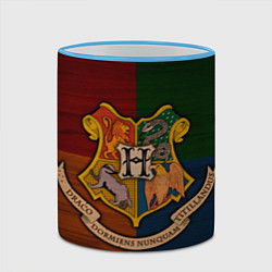 Кружка 3D Hogwarts emblem, цвет: 3D-небесно-голубой кант — фото 2