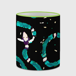 Кружка 3D Змейки на охоте, цвет: 3D-светло-зеленый кант — фото 2