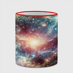 Кружка 3D Космическая туманность, цвет: 3D-красный кант — фото 2
