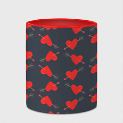 Кружка 3D Сердце со стрелой, цвет: 3D-белый + красный — фото 2